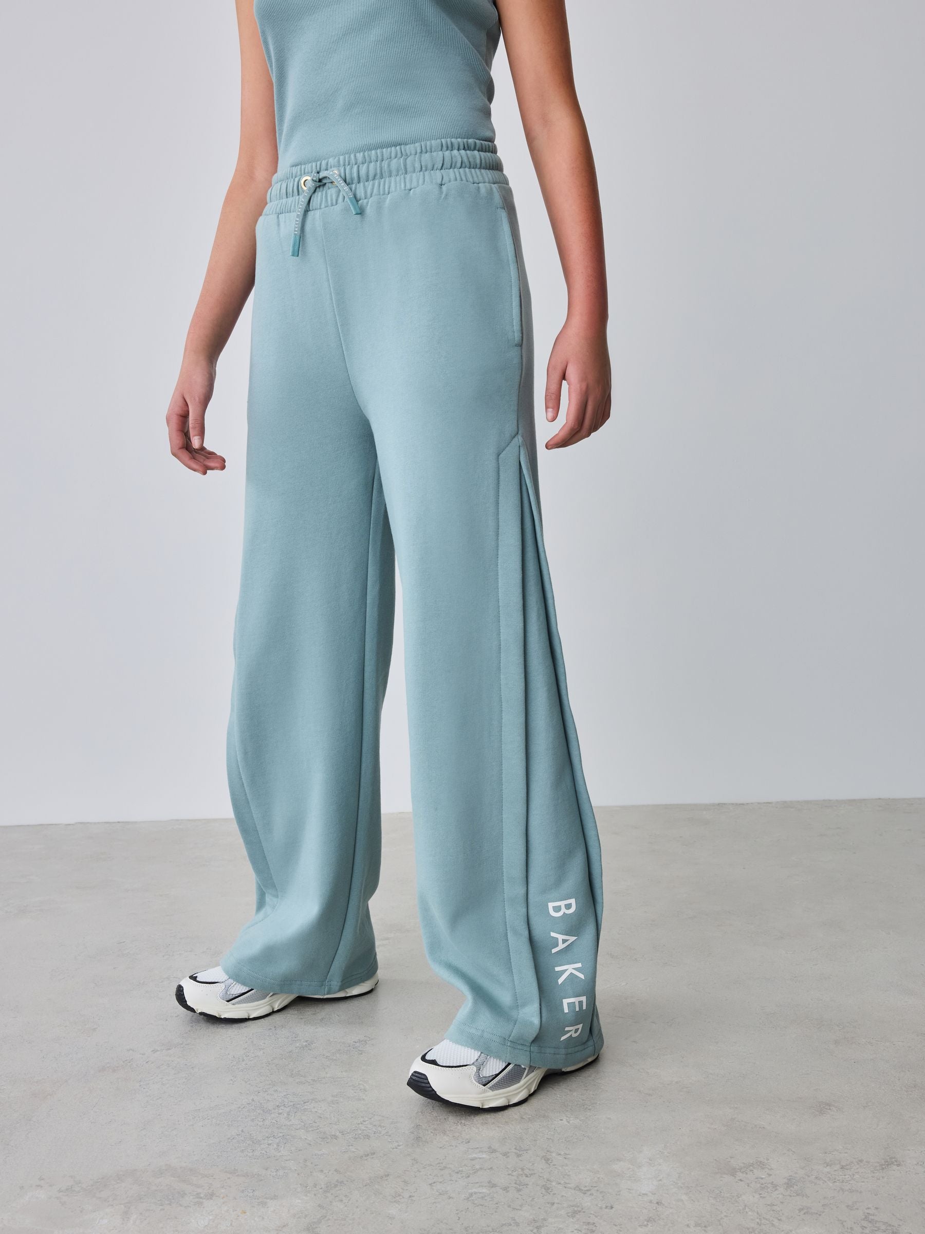 Baker by Ted Baker 3 Piece Blue Vest Hoodie & Wide Leg Joggers Set