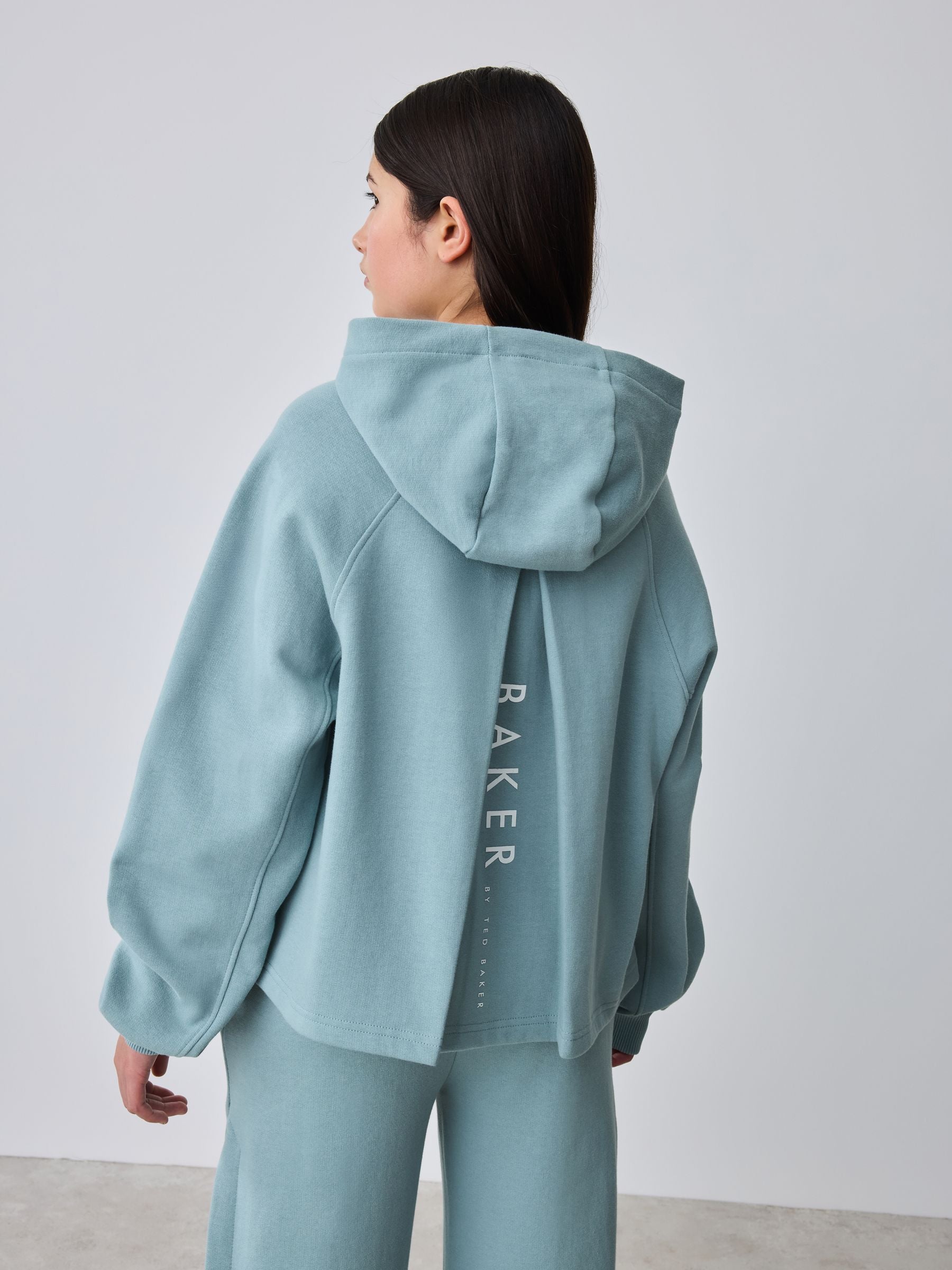 Baker by Ted Baker 3 Piece Blue Vest Hoodie & Wide Leg Joggers Set