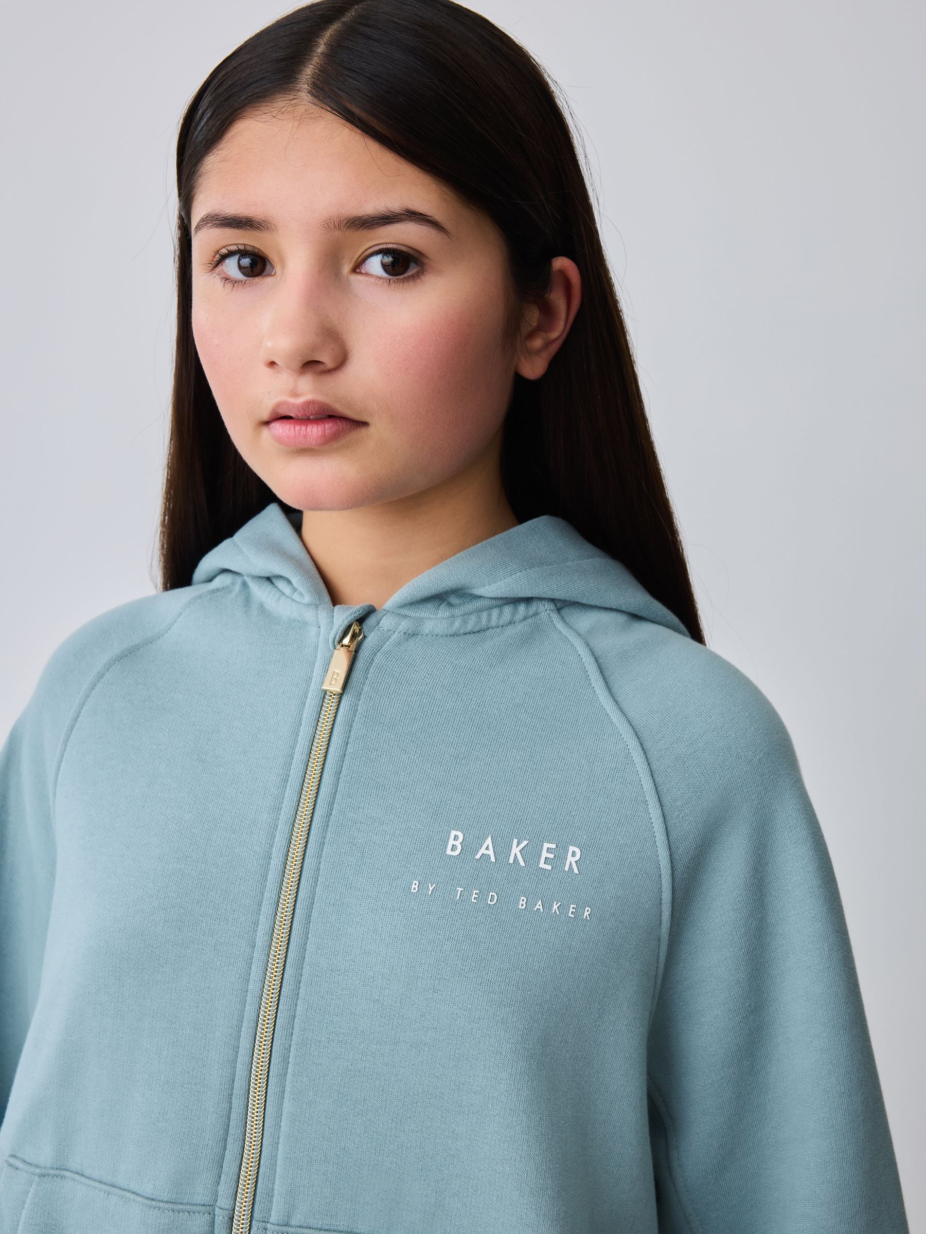 Baker by Ted Baker 3 Piece Blue Vest Hoodie & Wide Leg Joggers Set