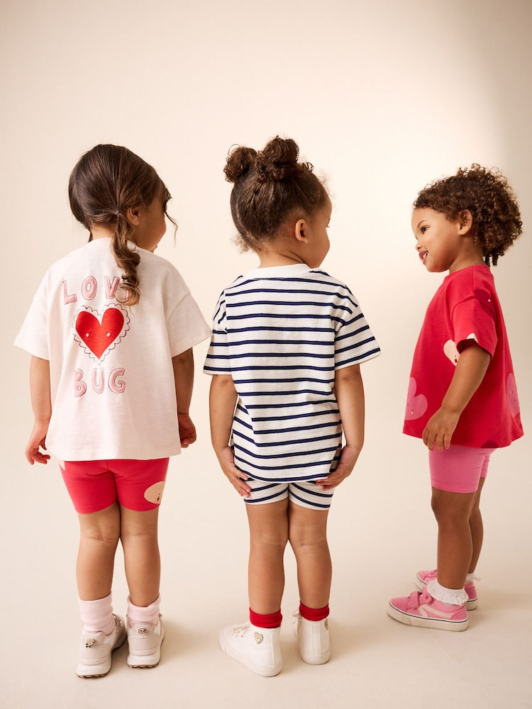 Red Hearts T-Shirts 3 Pack (3mths-7yrs) - Image 3 of 10