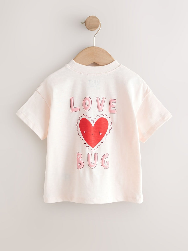 Red Hearts T-Shirts 3 Pack (3mths-7yrs) - Image 5 of 10