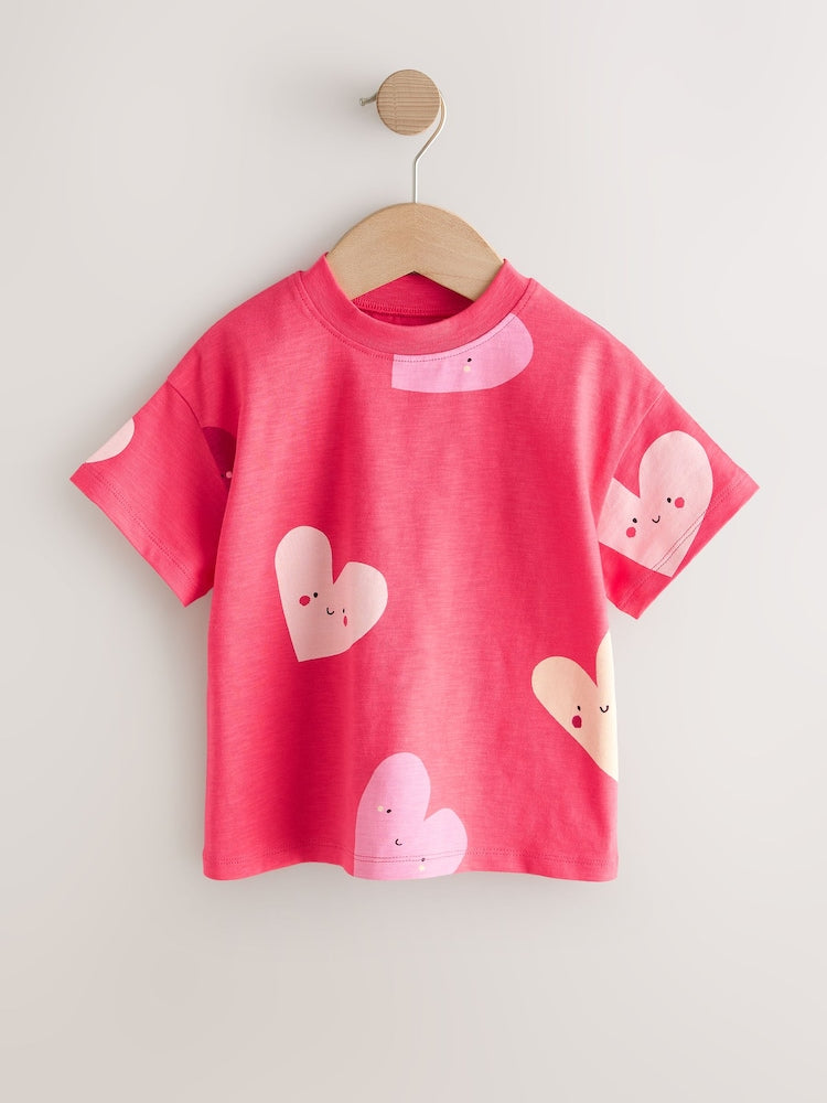 Red Hearts T-Shirts 3 Pack (3mths-7yrs) - Image 8 of 10