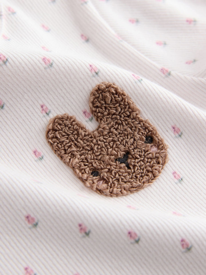 Pink Ribbed Short Sleeve Tops 5 Pack (3mths-7yrs)
