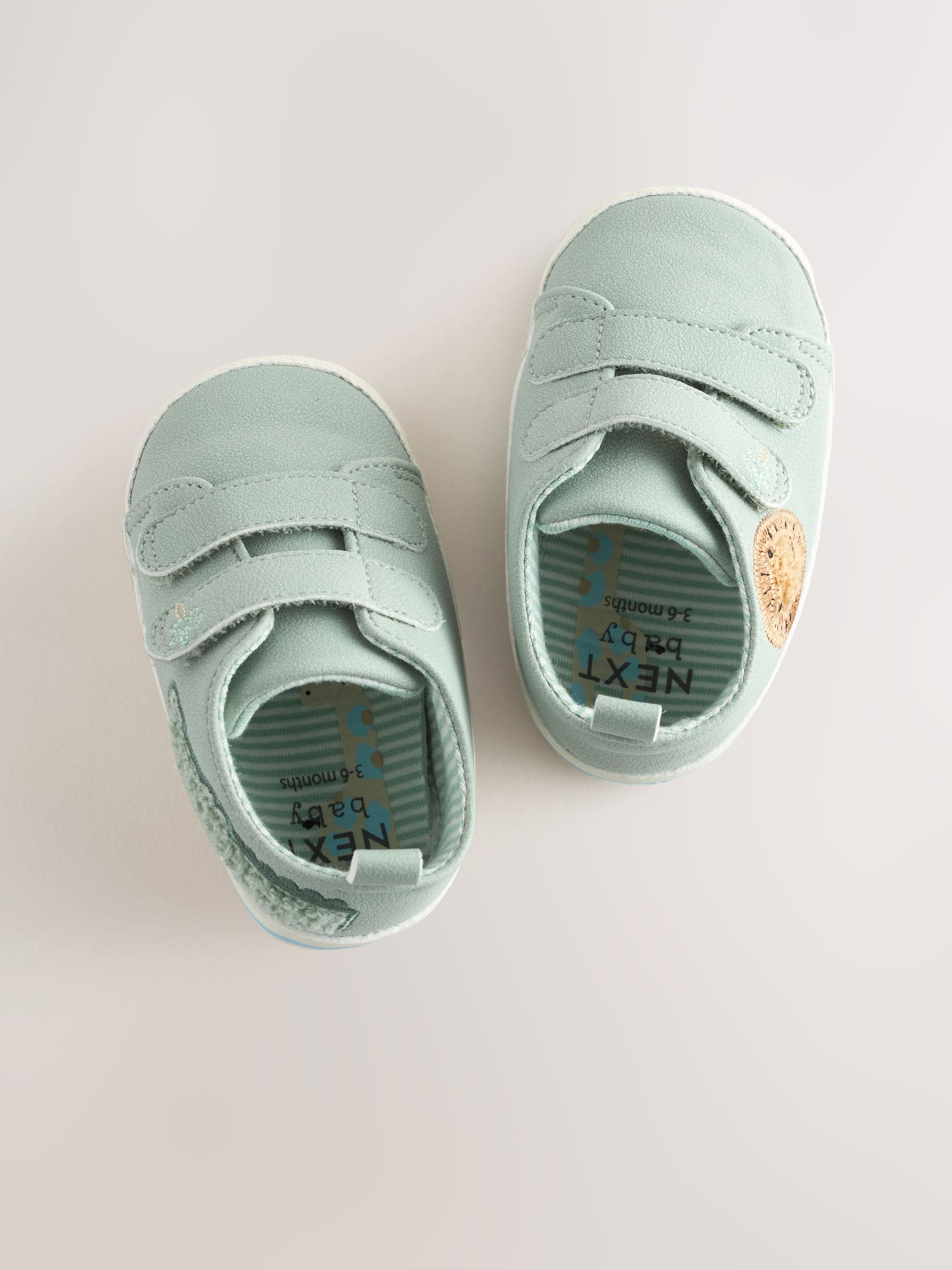 Green Safari Touch Fastening Baby Trainers (0-2mths)