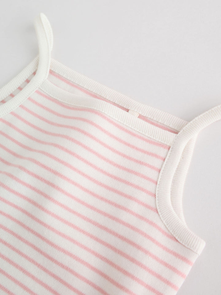 Pink Vest Baby Bodysuits 5 Pack
