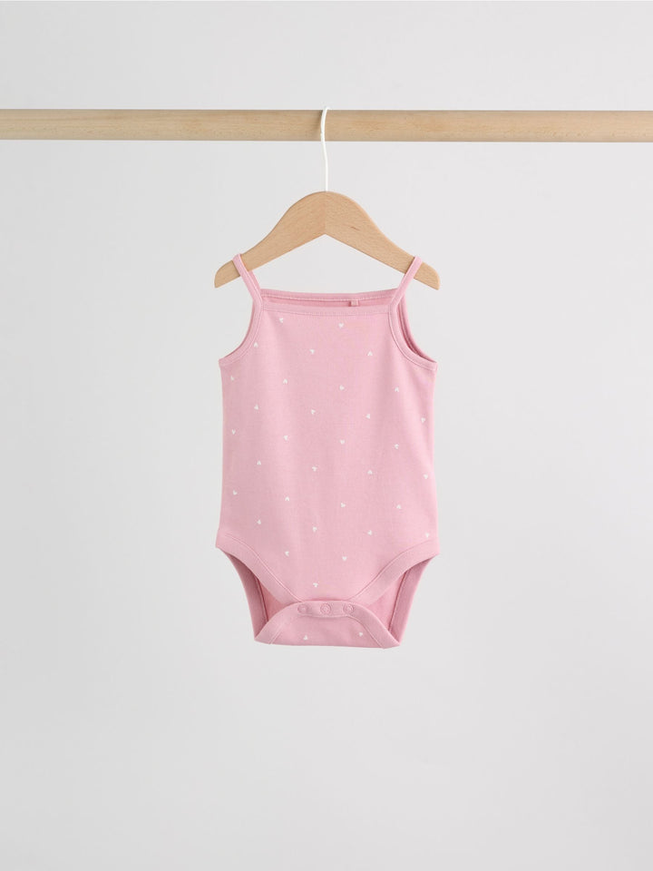 Pink Vest Baby Bodysuits 5 Pack