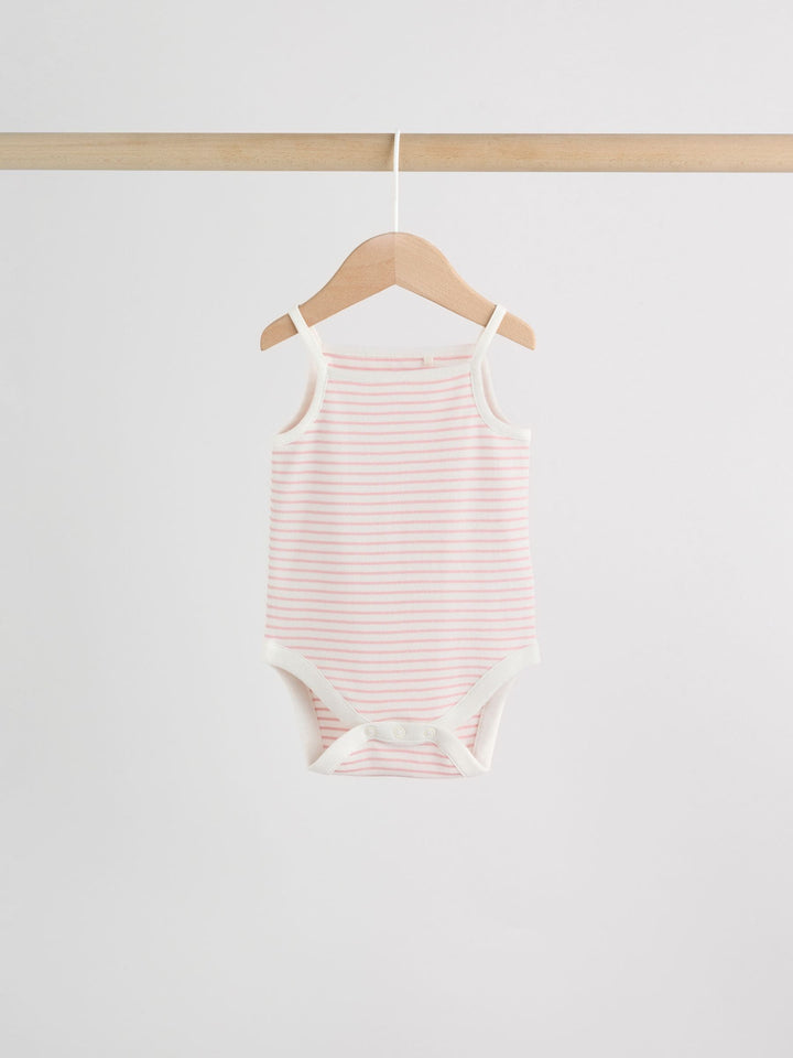 Pink Vest Baby Bodysuits 5 Pack