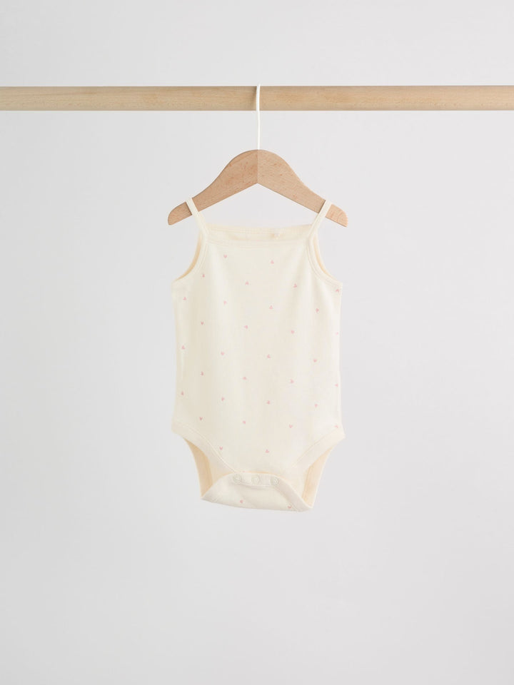 Pink Vest Baby Bodysuits 5 Pack