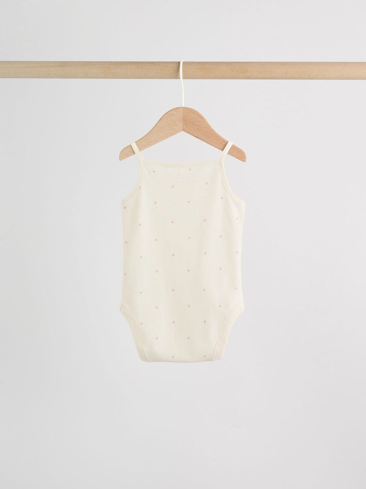Pink Vest Baby Bodysuits 5 Pack