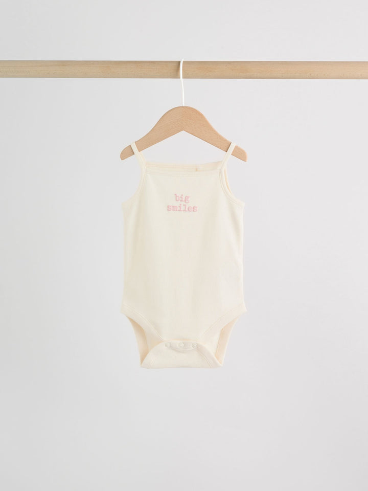 Pink Vest Baby Bodysuits 5 Pack
