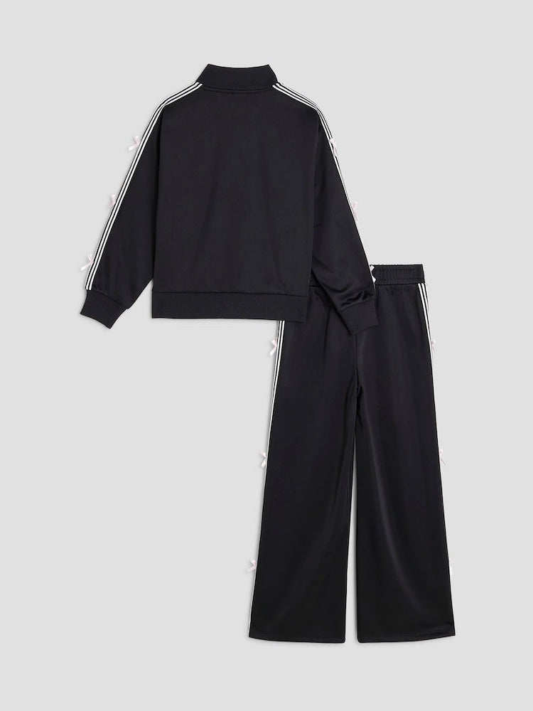River Island Black Bow Tracksuit Set