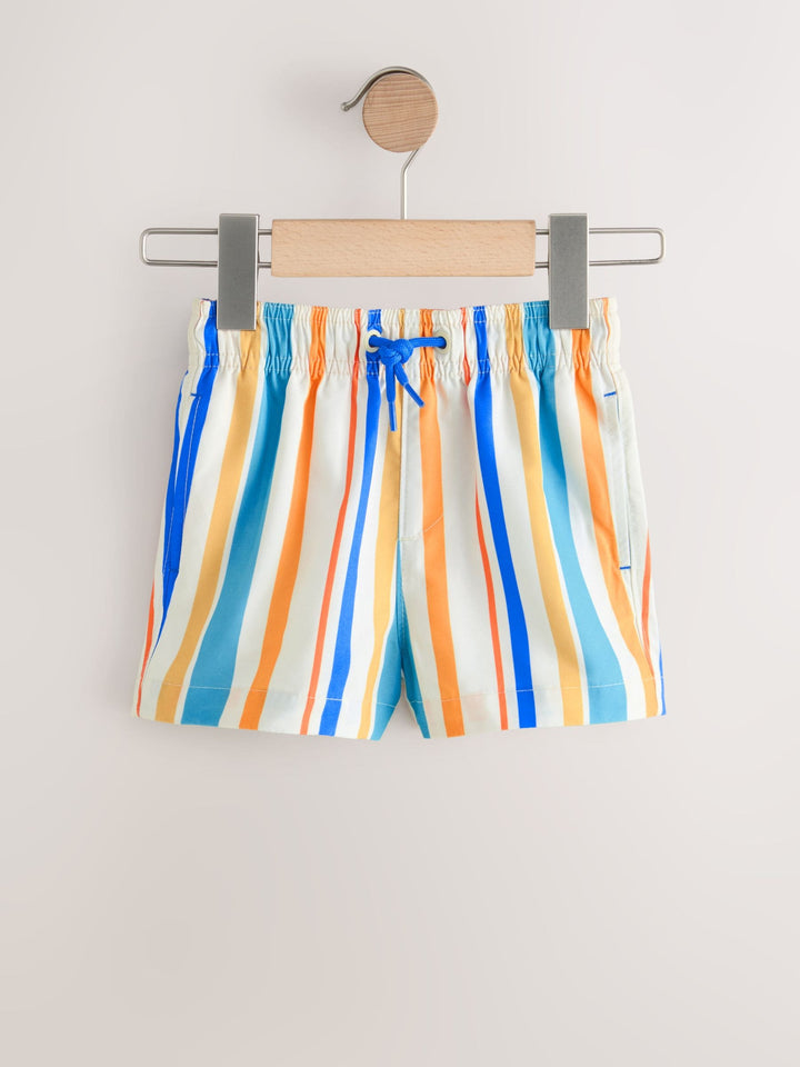 Orange/White Printed Swim Shorts 2 Pack (3mths-7yrs)