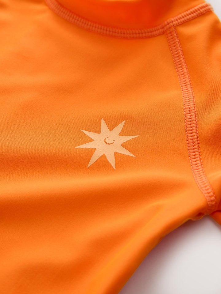 Orange Short Sleeve Sunsafe Rash Vest and Swim Shorts Set (3mths-7yrs)