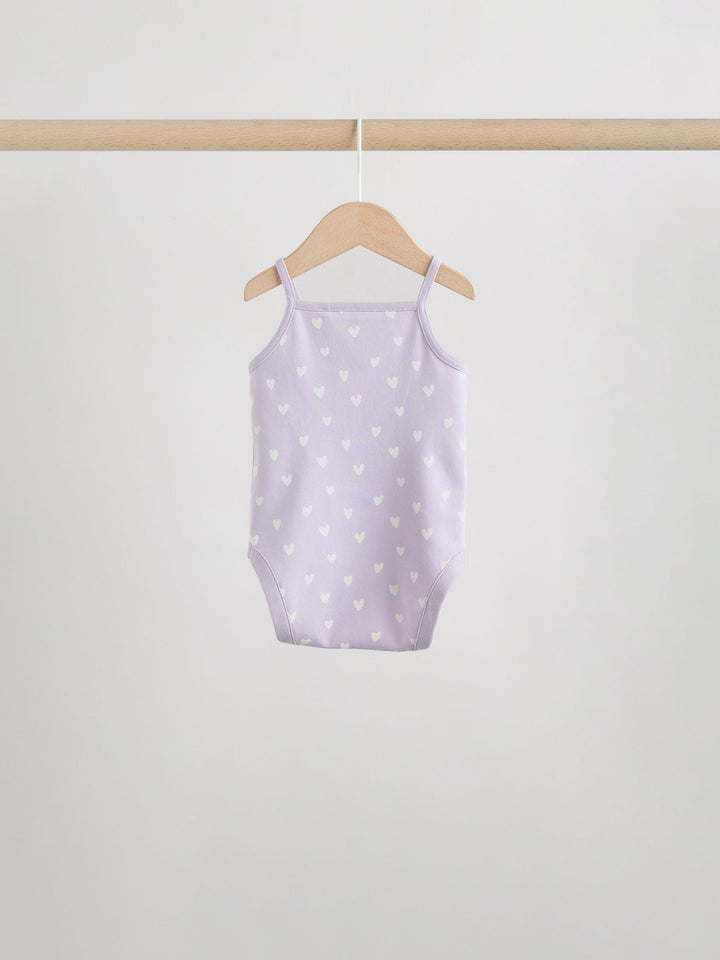 Pink Vest Baby Bodysuits 5 Pack