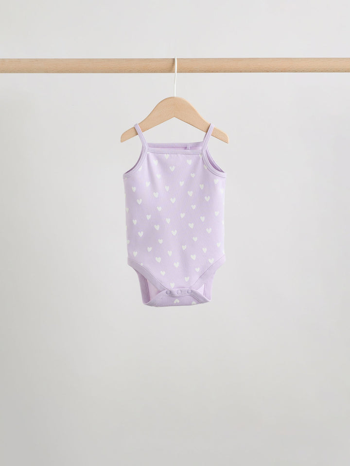 Pink Vest Baby Bodysuits 5 Pack