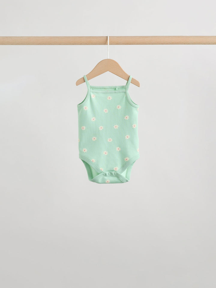 Pink Vest Baby Bodysuits 5 Pack