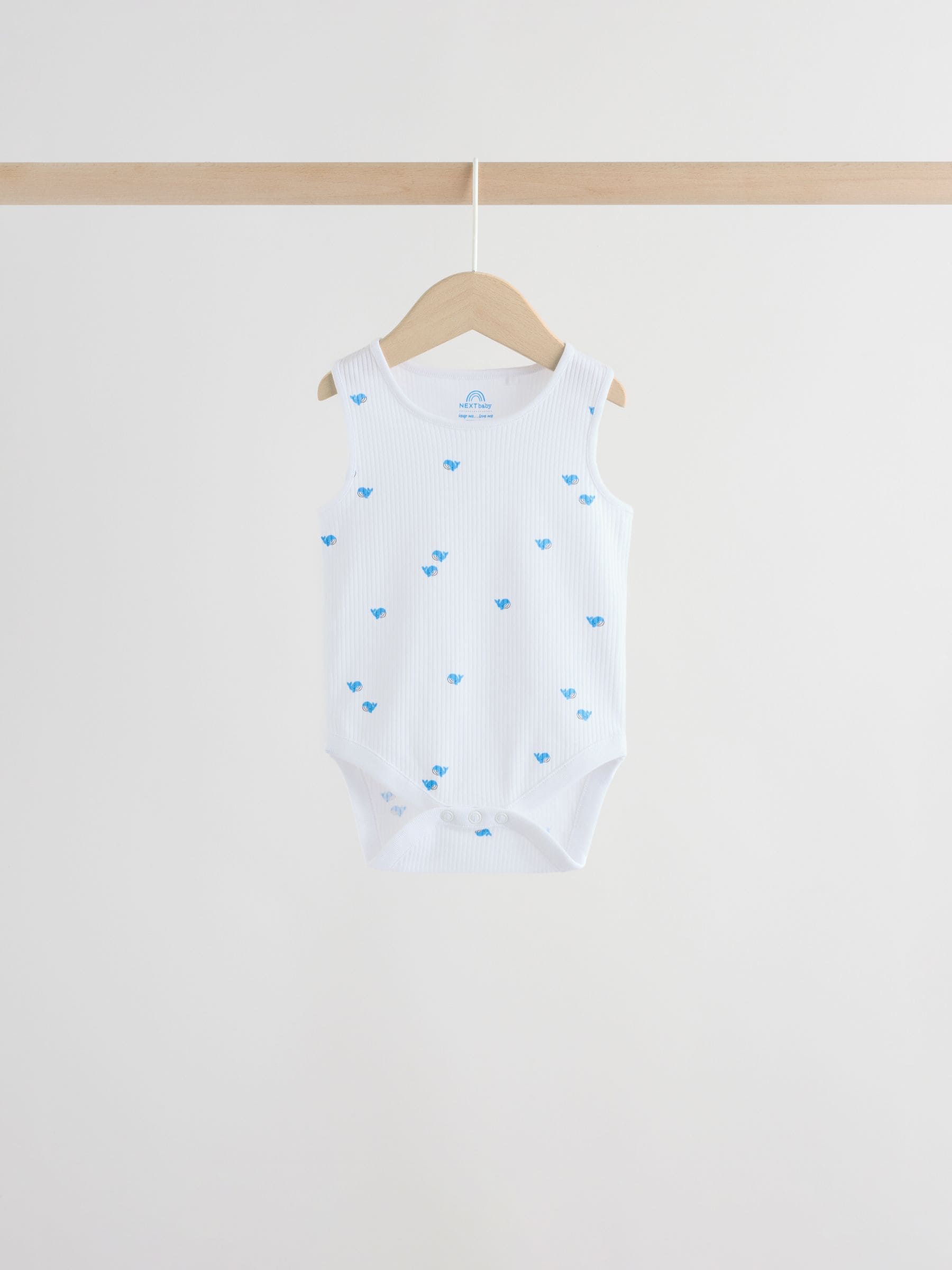 Green/Blue Vest Baby Bodysuits 5 Pack
