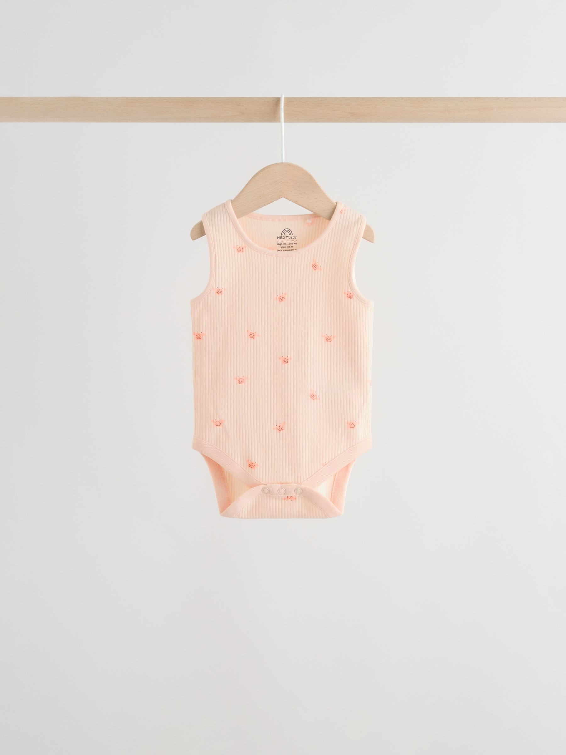 Green/Blue Vest Baby Bodysuits 5 Pack