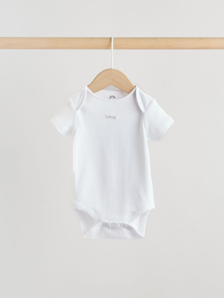 Grey Elephant Short Sleeve Baby Bodysuits 5 Pack