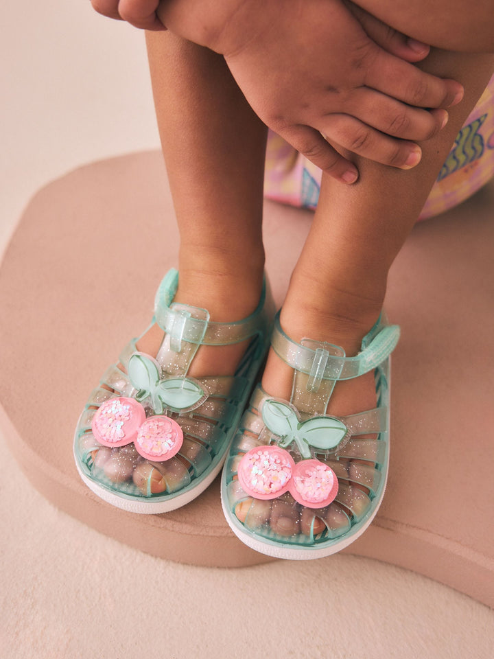 Green Jelly Sandals