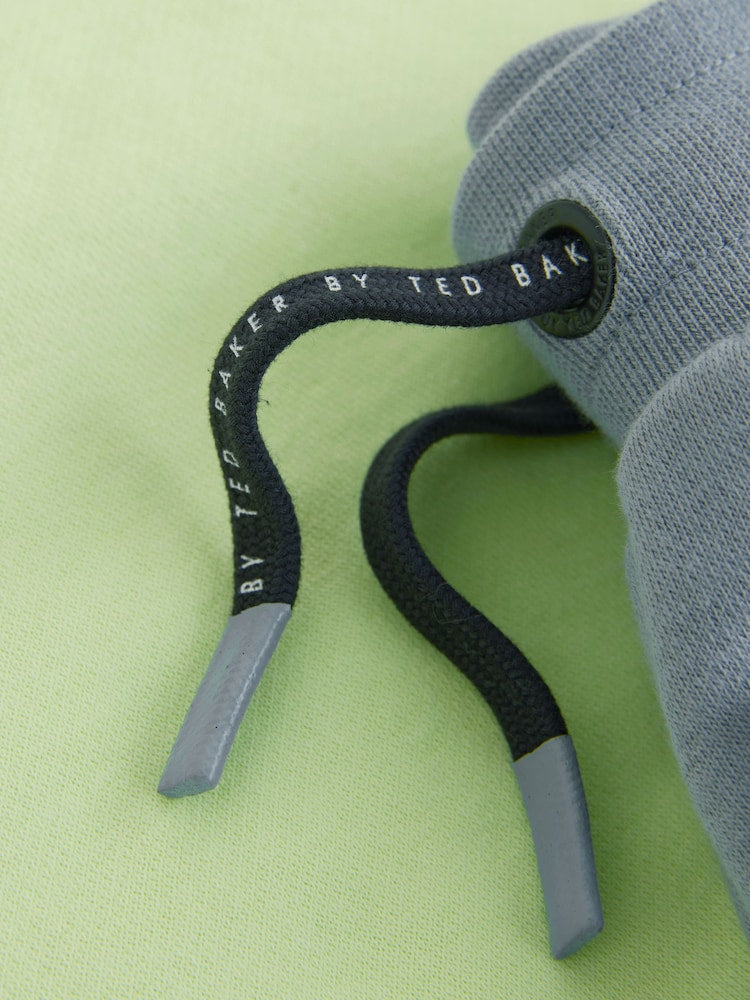 Baker by Ted Baker Lime Green/Grey Oversized Sweatshirt and Shorts Set