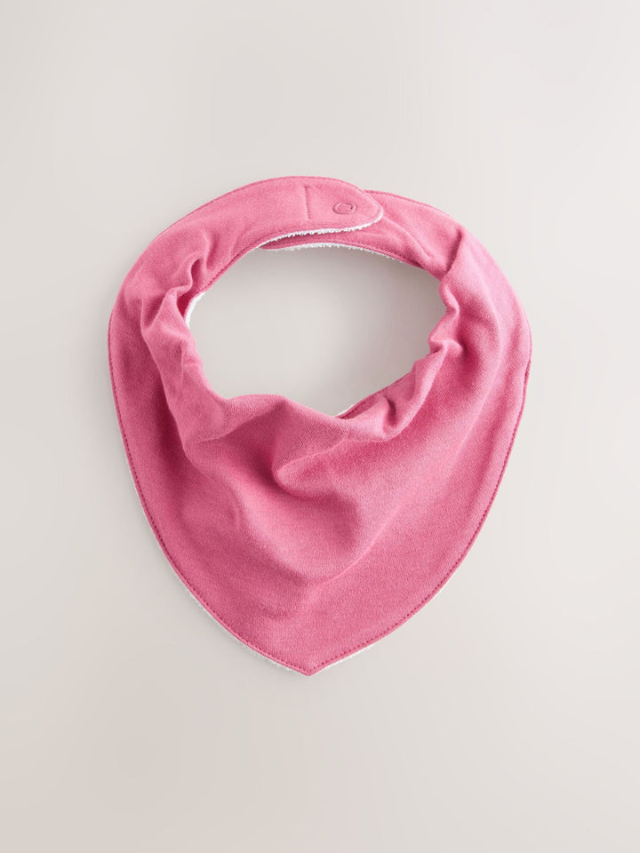 Pink 5 Pack Baby Dribble Bibs immediate