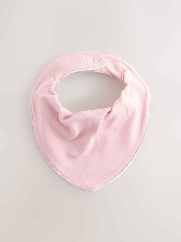 Pink 5 Pack Baby Dribble Bibs immediate