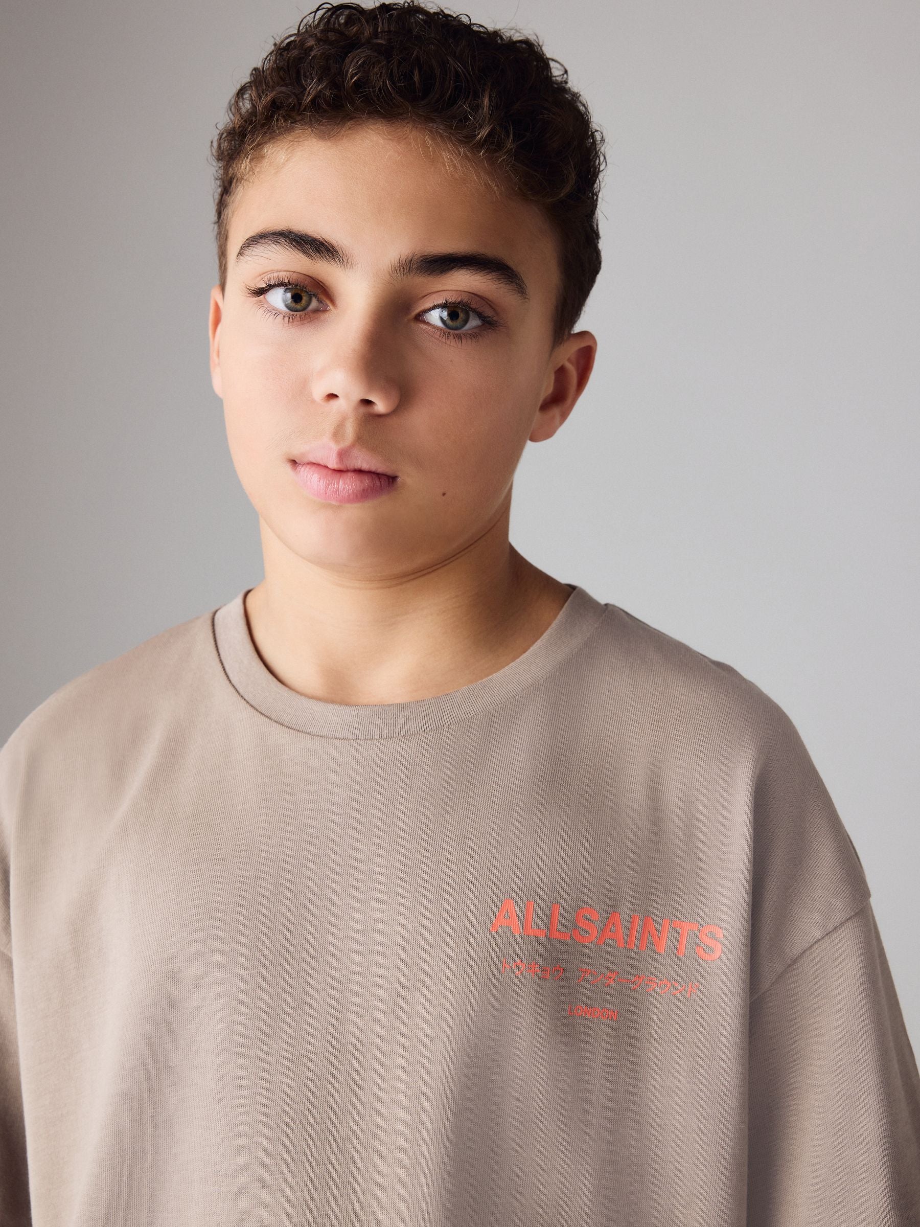 smALLSAINTS Light Brown Underground T-Shirt and Sweat Shorts Set