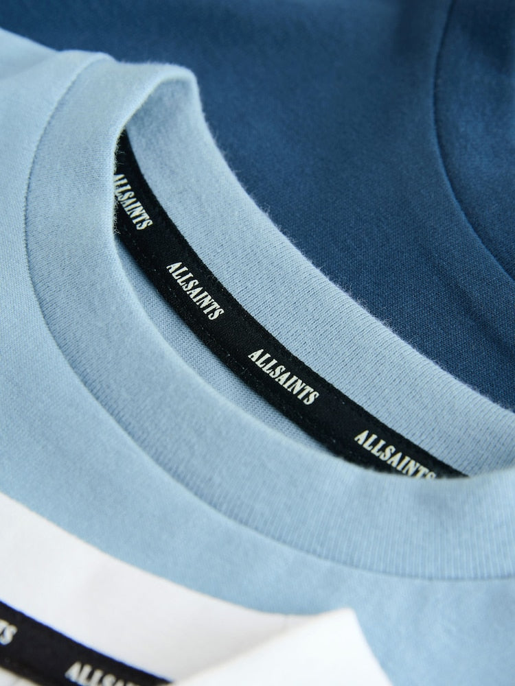 smALLSAINTS Blue Logo Crew Relaxed Younger 3 Pack T-Shirts