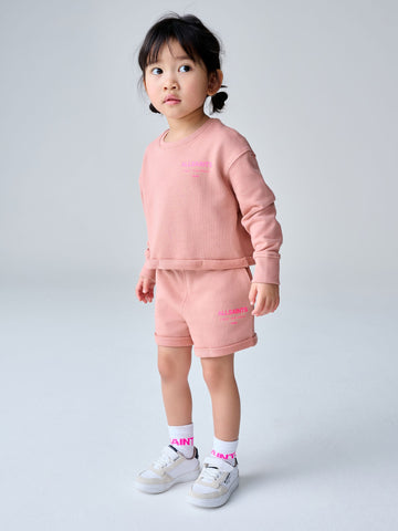 smALLSAINTS Mid Pink Underground Sweatshirt and Short Younger Set