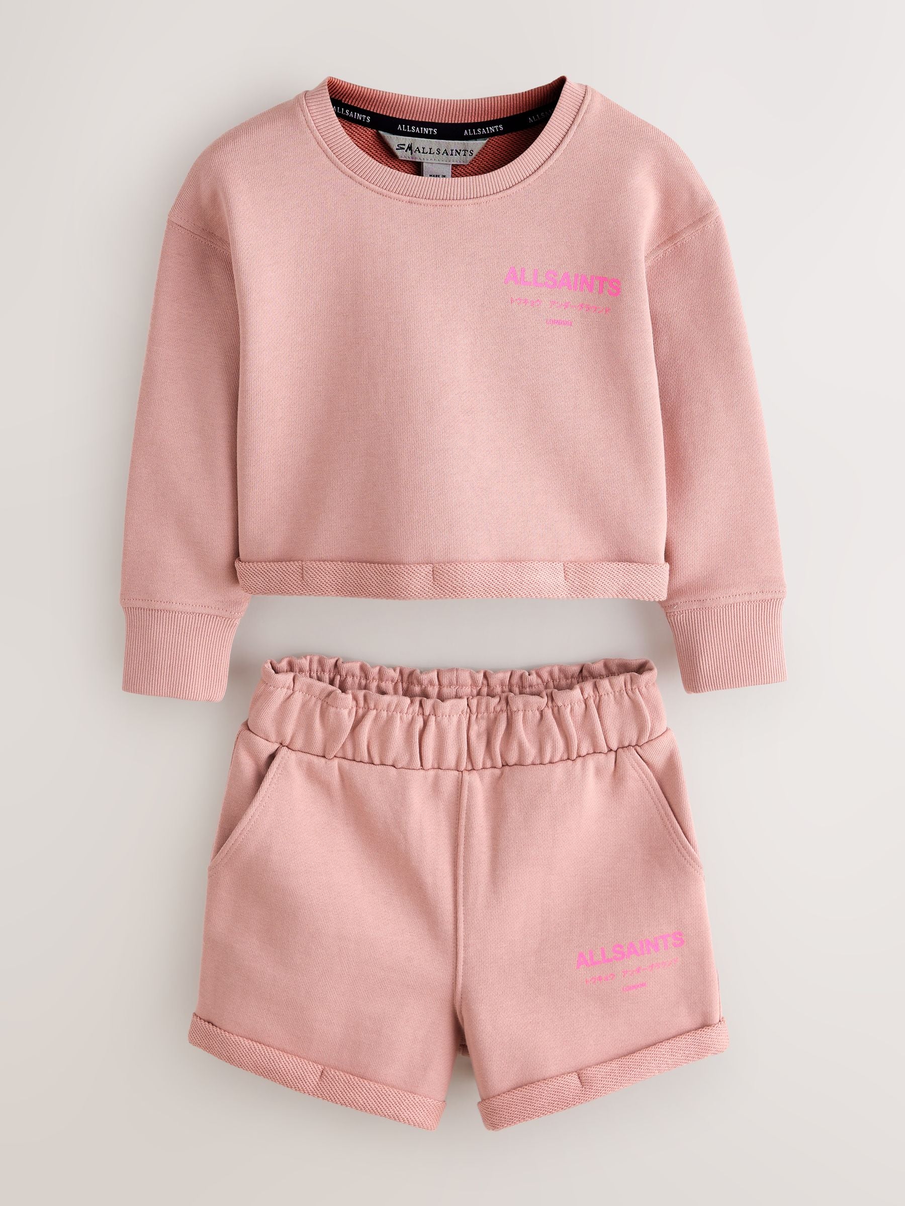 smALLSAINTS Mid Pink Underground Sweatshirt and Short Younger Set