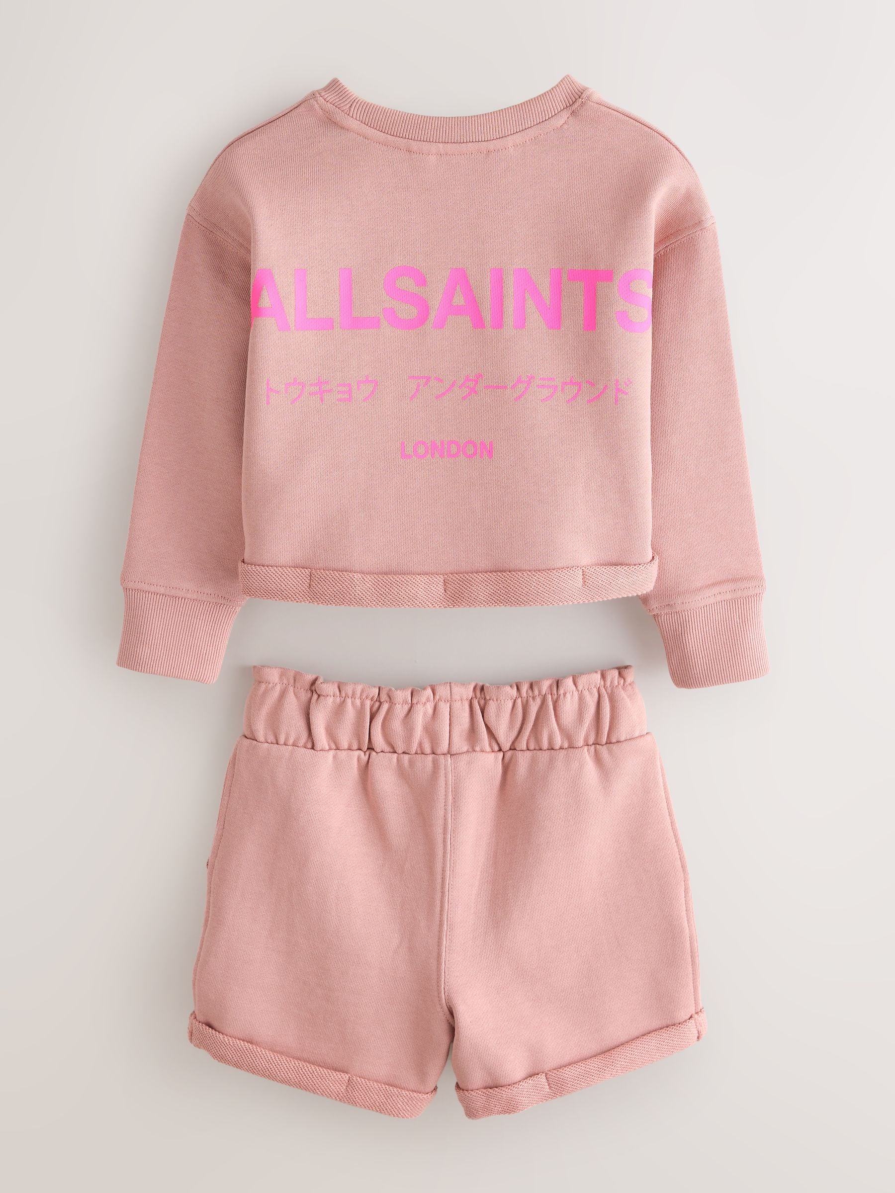 smALLSAINTS Mid Pink Underground Sweatshirt and Short Younger Set