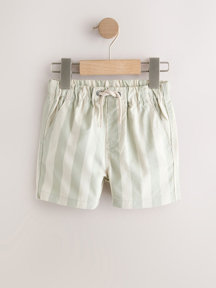 Rust Orange/Stripe/Transport Pull On Shorts 3 Pack (3mths-7yrs)