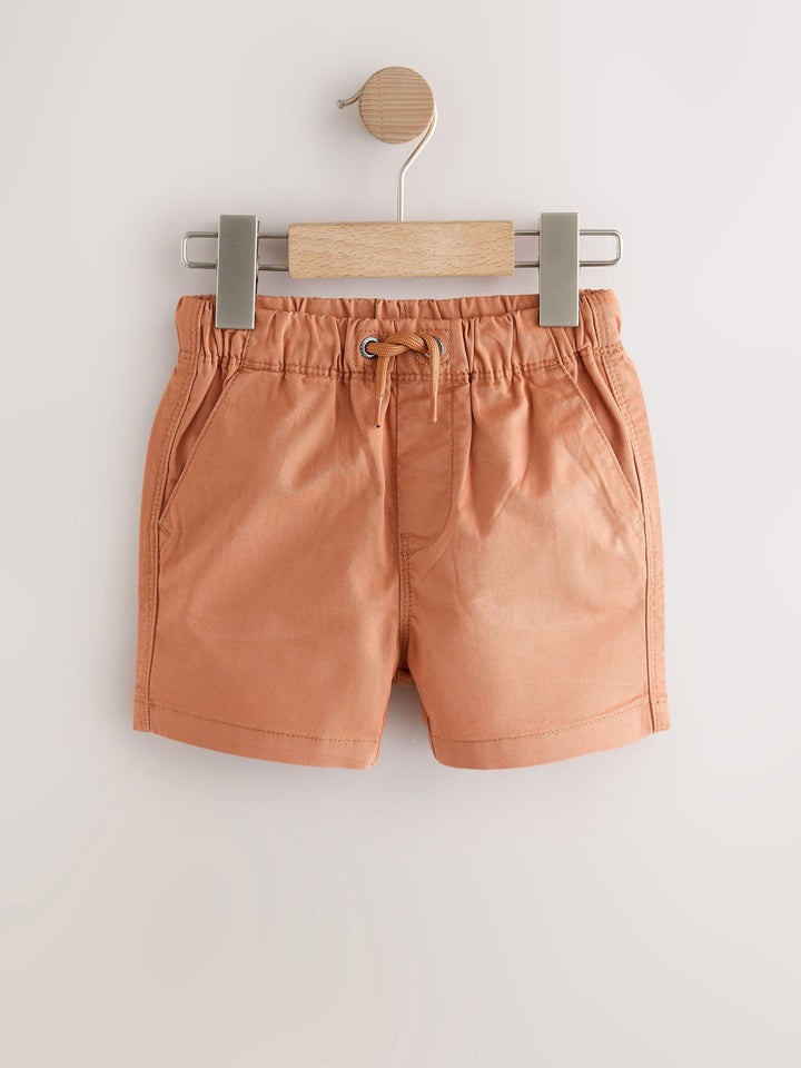 Rust Orange/Stripe/Transport Pull On Shorts 3 Pack (3mths-7yrs)