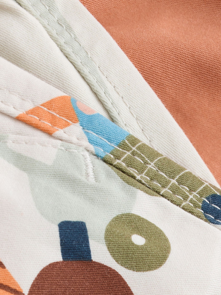 Rust Orange/Stripe/Transport Pull On Shorts 3 Pack (3mths-7yrs)