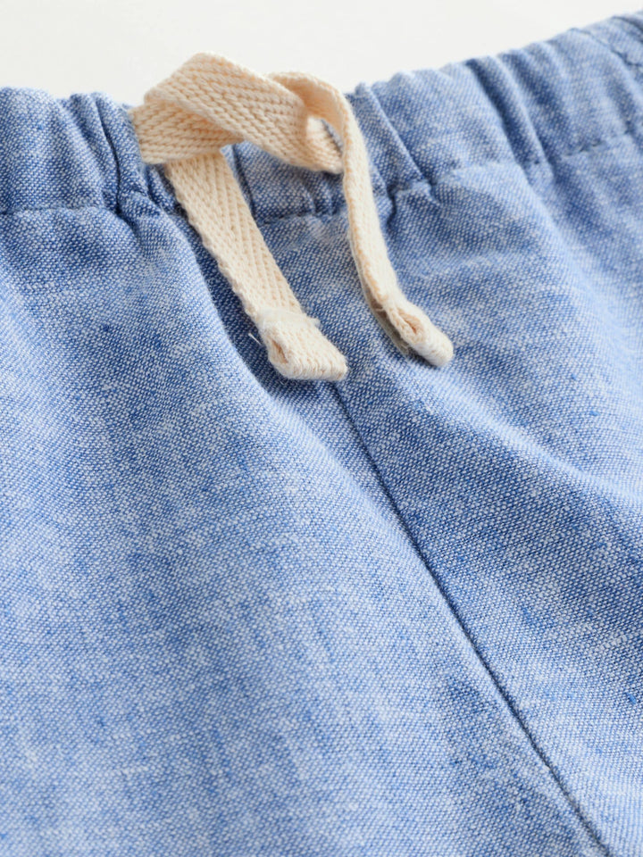 Blue/Yellow/Dino Linen Blend Shorts 3 Pack (3mths-7yrs)