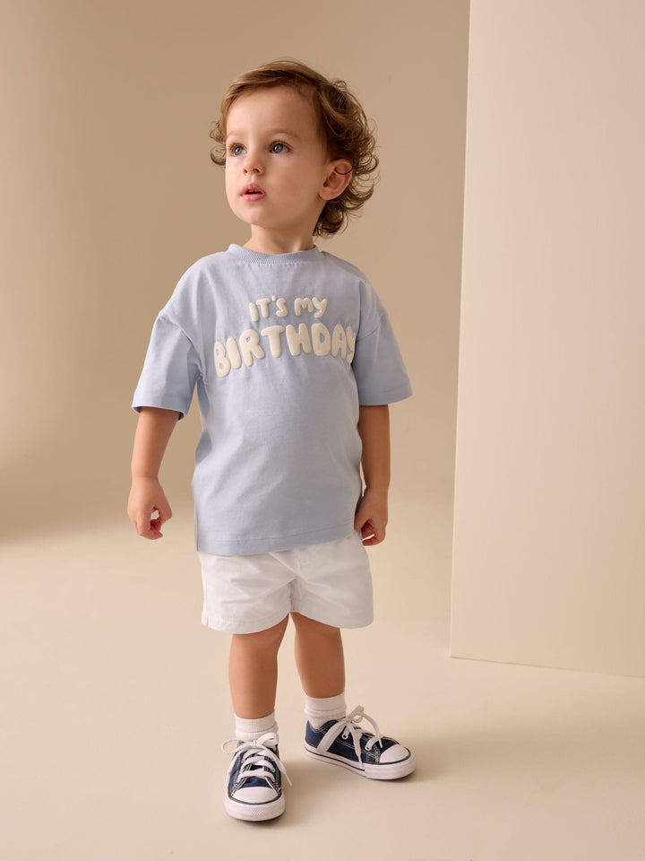 Navy/Chambray/Tan/White/Blue Pull On Shorts 5 Pack (3mths-7yrs)