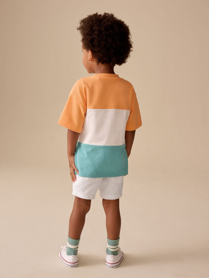 Navy/Chambray/Tan/White/Blue Pull On Shorts 5 Pack (3mths-7yrs)