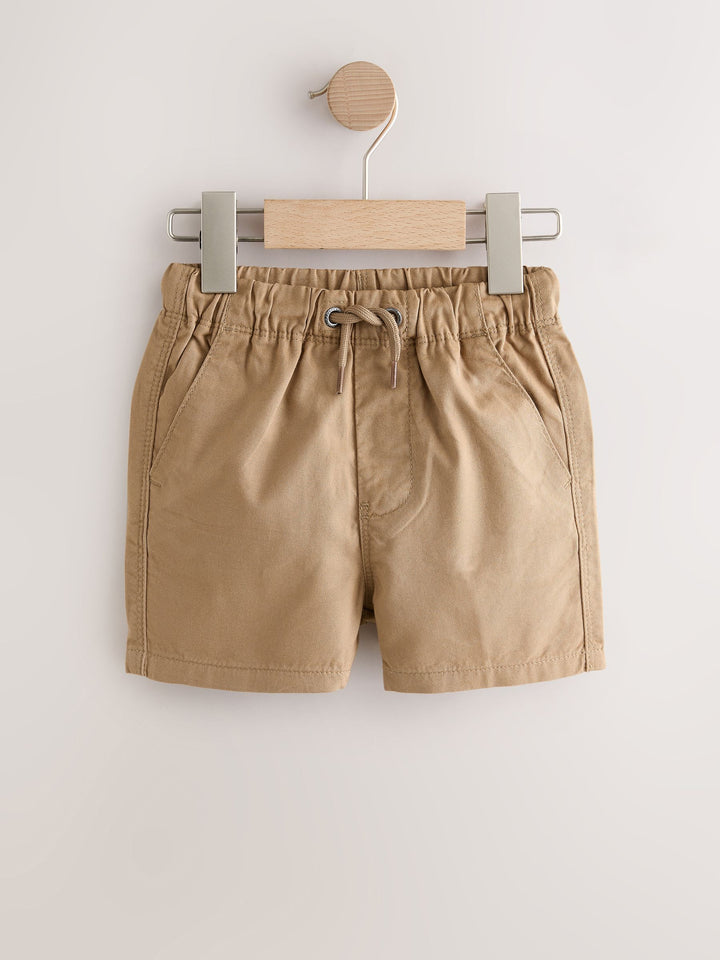 Navy/Chambray/Tan/White/Blue Pull On Shorts 5 Pack (3mths-7yrs)
