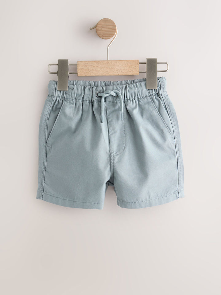 Navy/Chambray/Tan/White/Blue Pull On Shorts 5 Pack (3mths-7yrs)