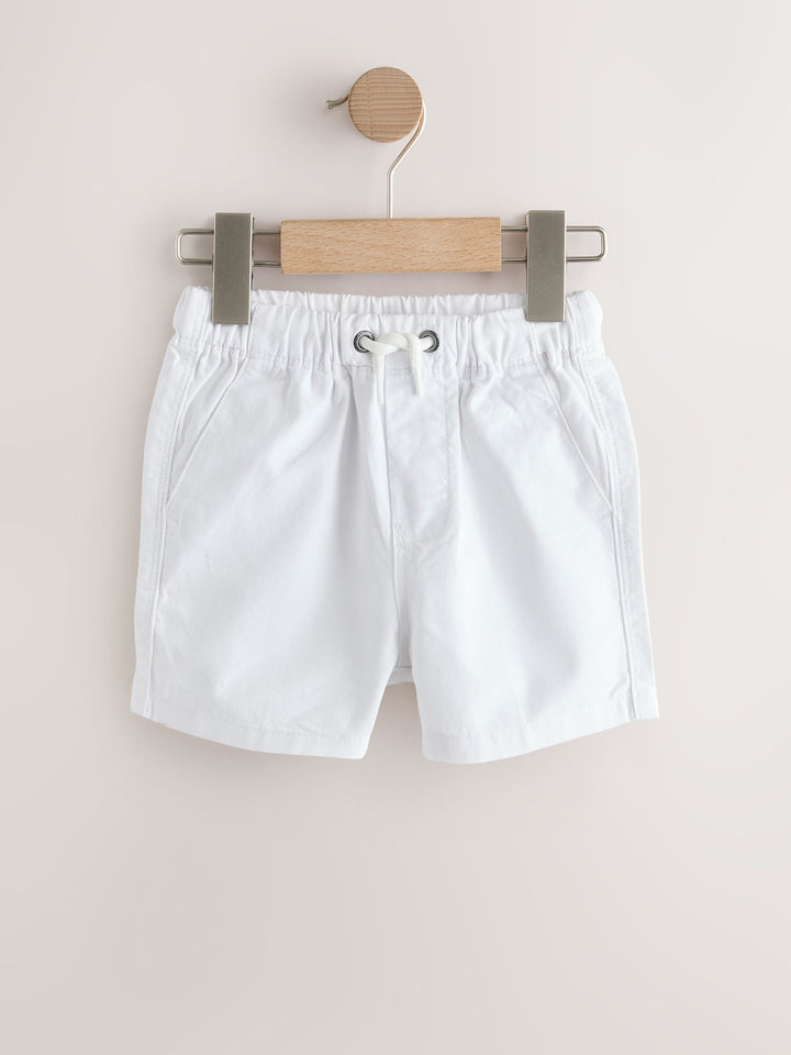 Navy/Chambray/Tan/White/Blue Pull On Shorts 5 Pack (3mths-7yrs)