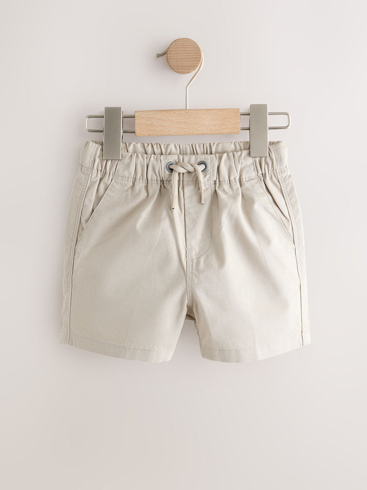 Navy/Chambray/Tan/White/Blue Pull On Shorts 5 Pack (3mths-7yrs)