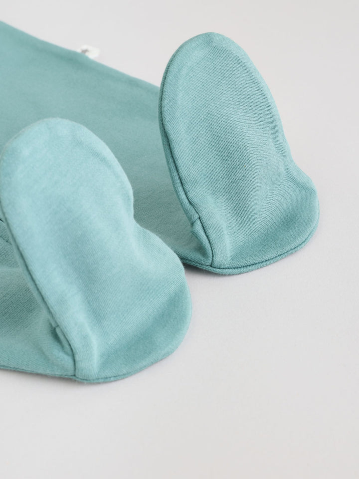 Green Two Way Zip Baby Sleepsuits 4 Pack (0mths-2yrs)