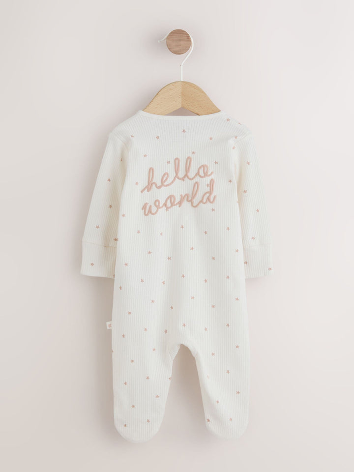 Cream Baby Sleepsuit and Hat Set (0-9mths)