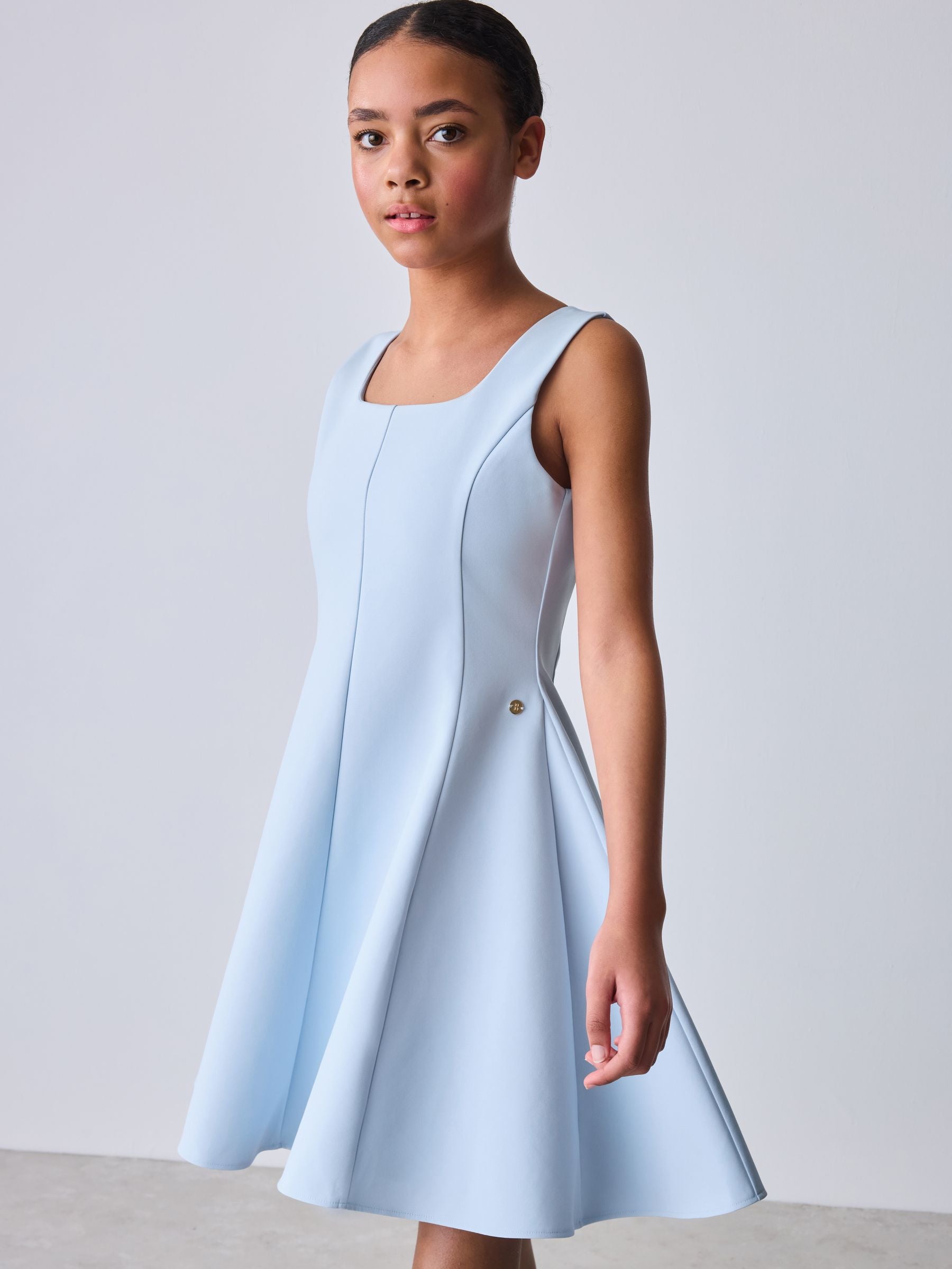 Baker by Ted Baker Fit & Flare Skater Blue Dress