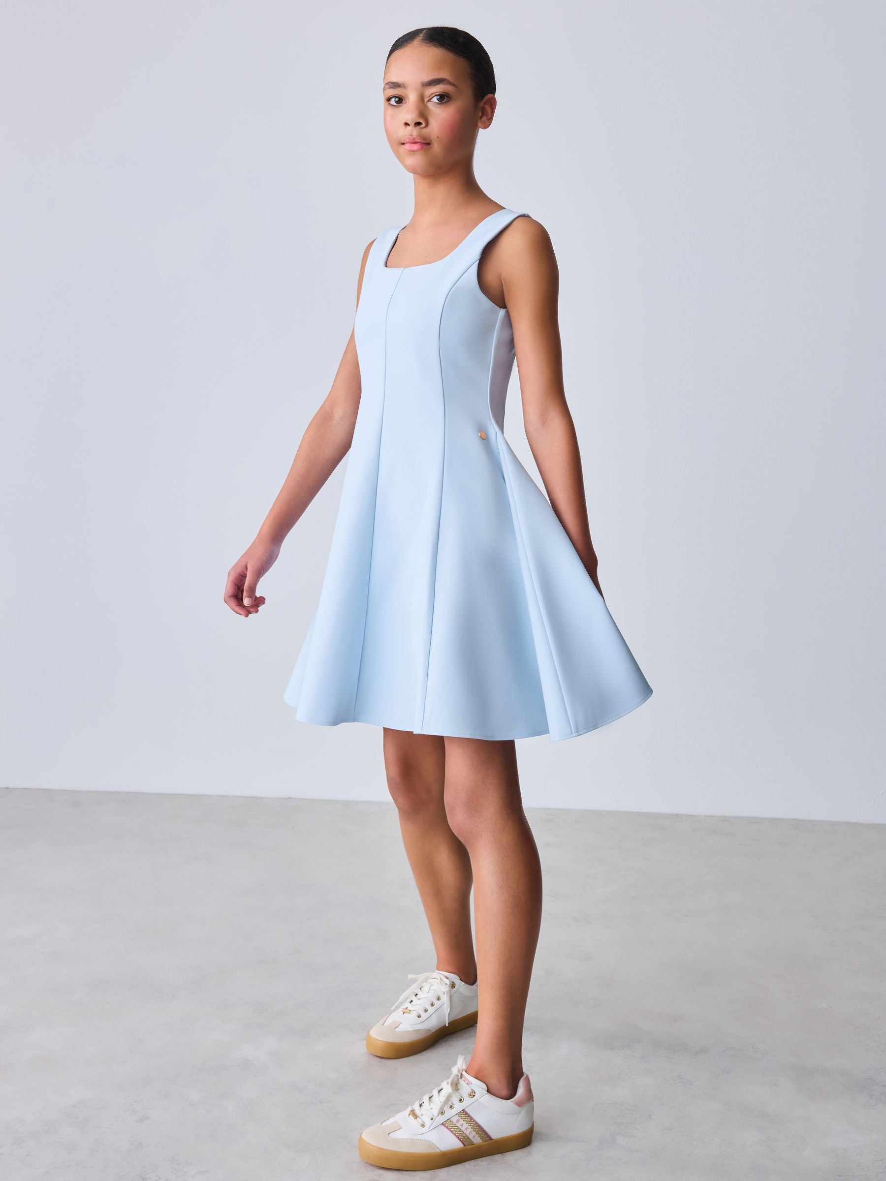 Baker by Ted Baker Fit & Flare Skater Blue Dress