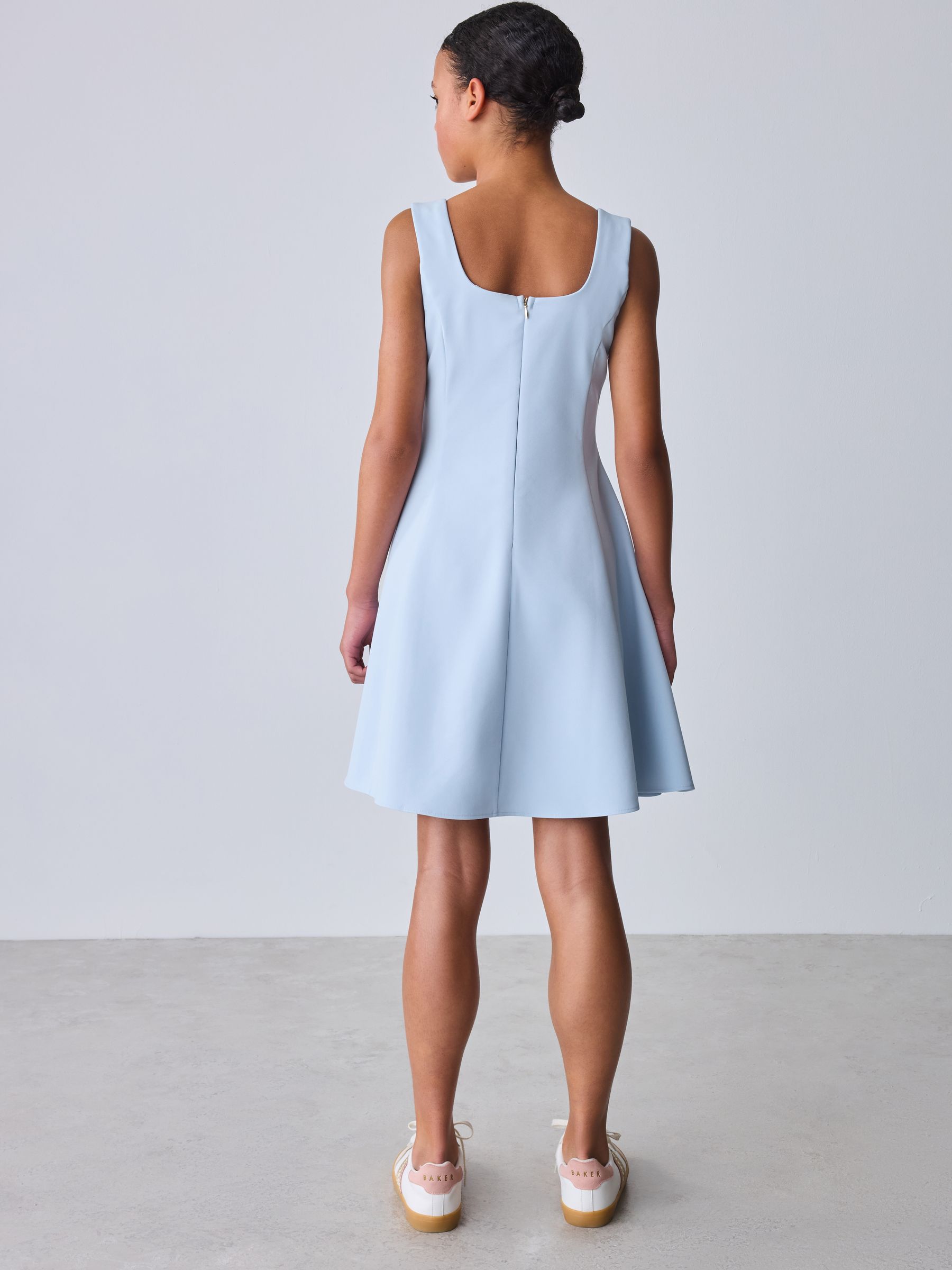 Baker by Ted Baker Fit & Flare Skater Blue Dress
