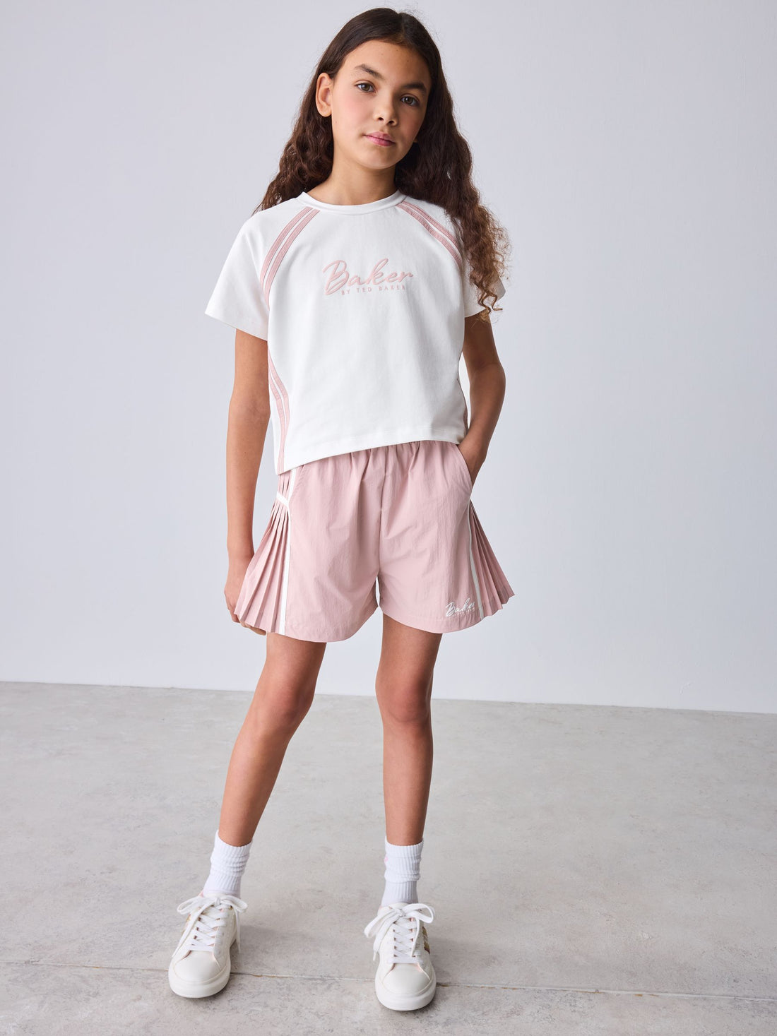Baker by Ted Baker Pink/White Sports T-Shirt & Skort Set 2 Piece