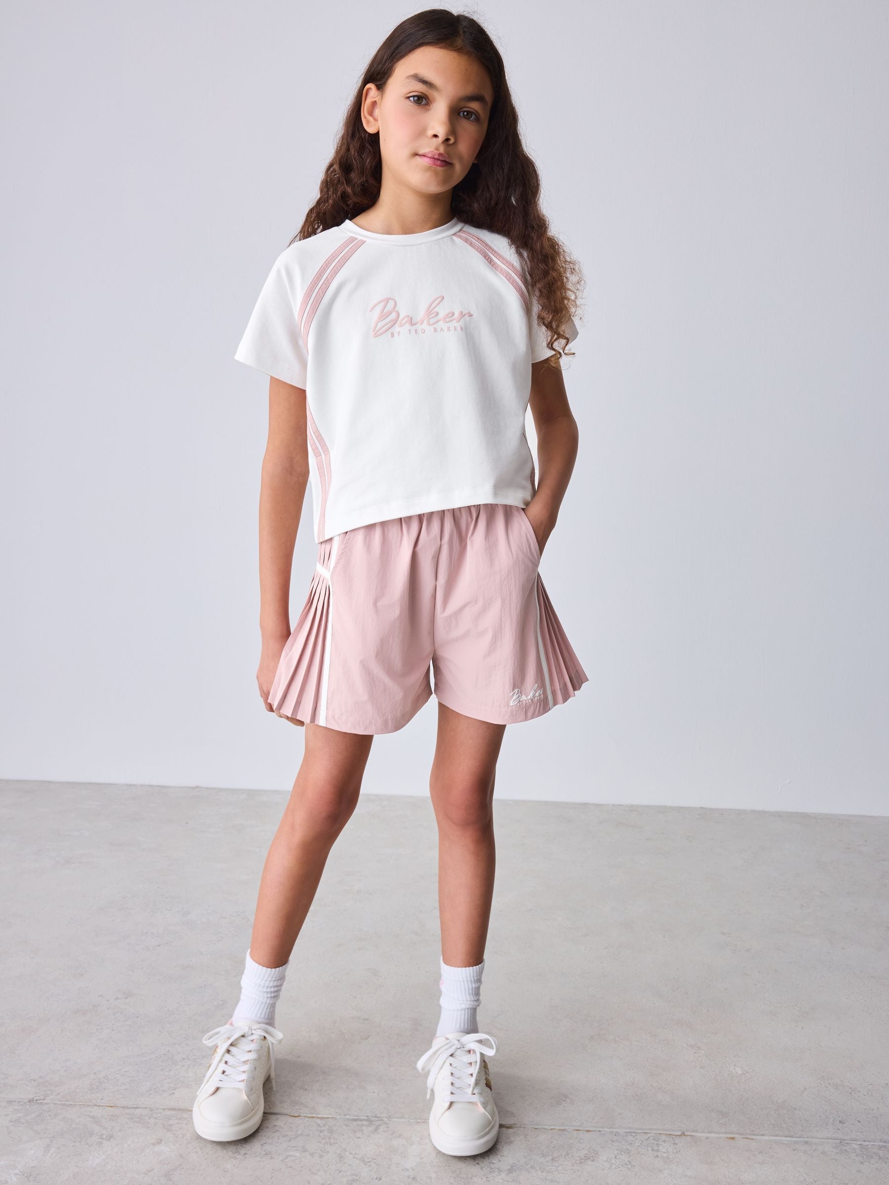 Baker by Ted Baker Pink/White Sports T-Shirt & Skort Set 2 Piece