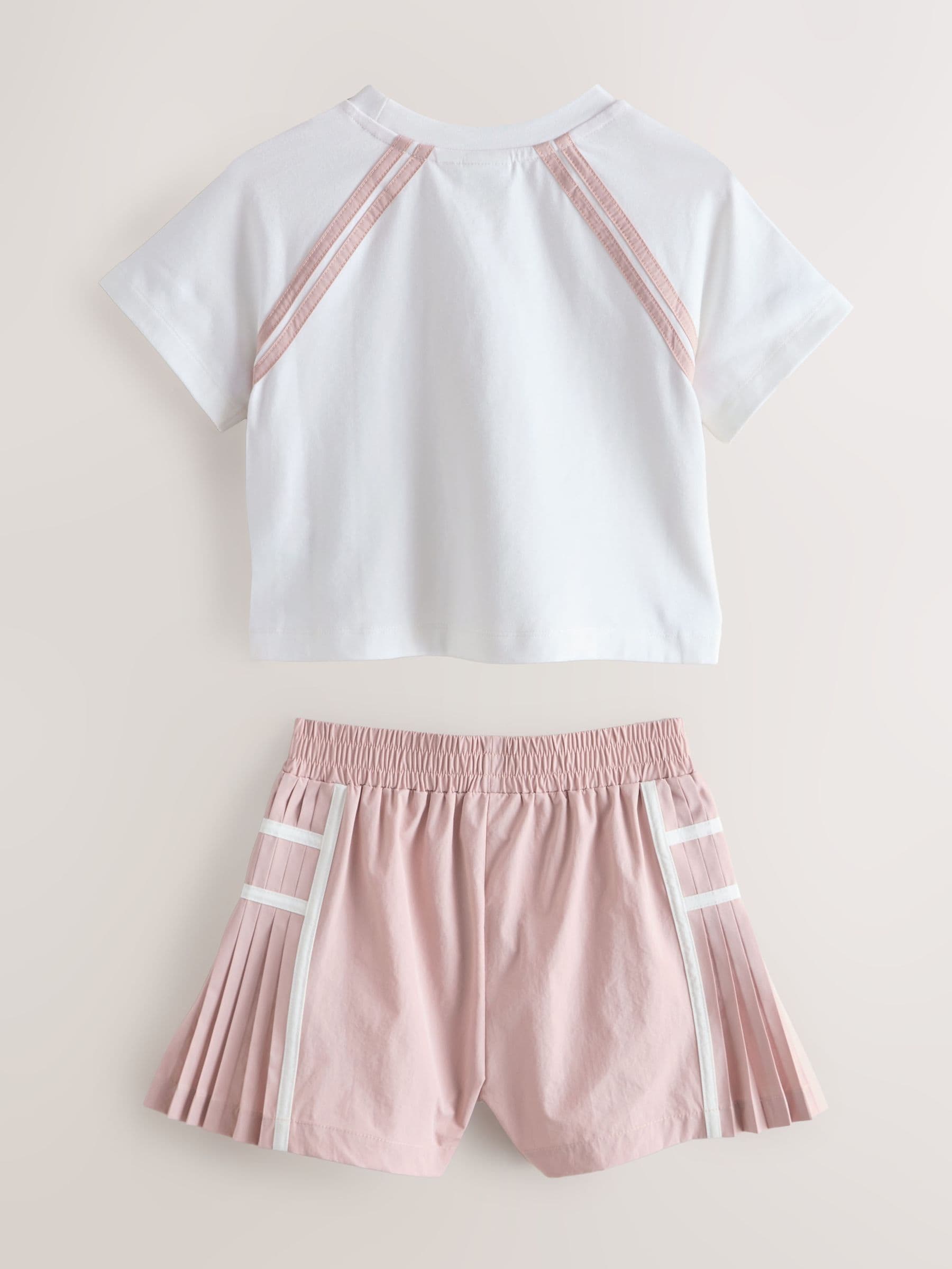Baker by Ted Baker Pink/White Sports T-Shirt & Skort Set 2 Piece